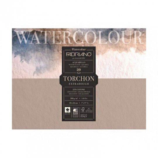 Альбом для акварели Fabriano Watercolour Torshon склейка 25% хлопок 300 г/кв. м 12 л. А5 Белый (19100275)