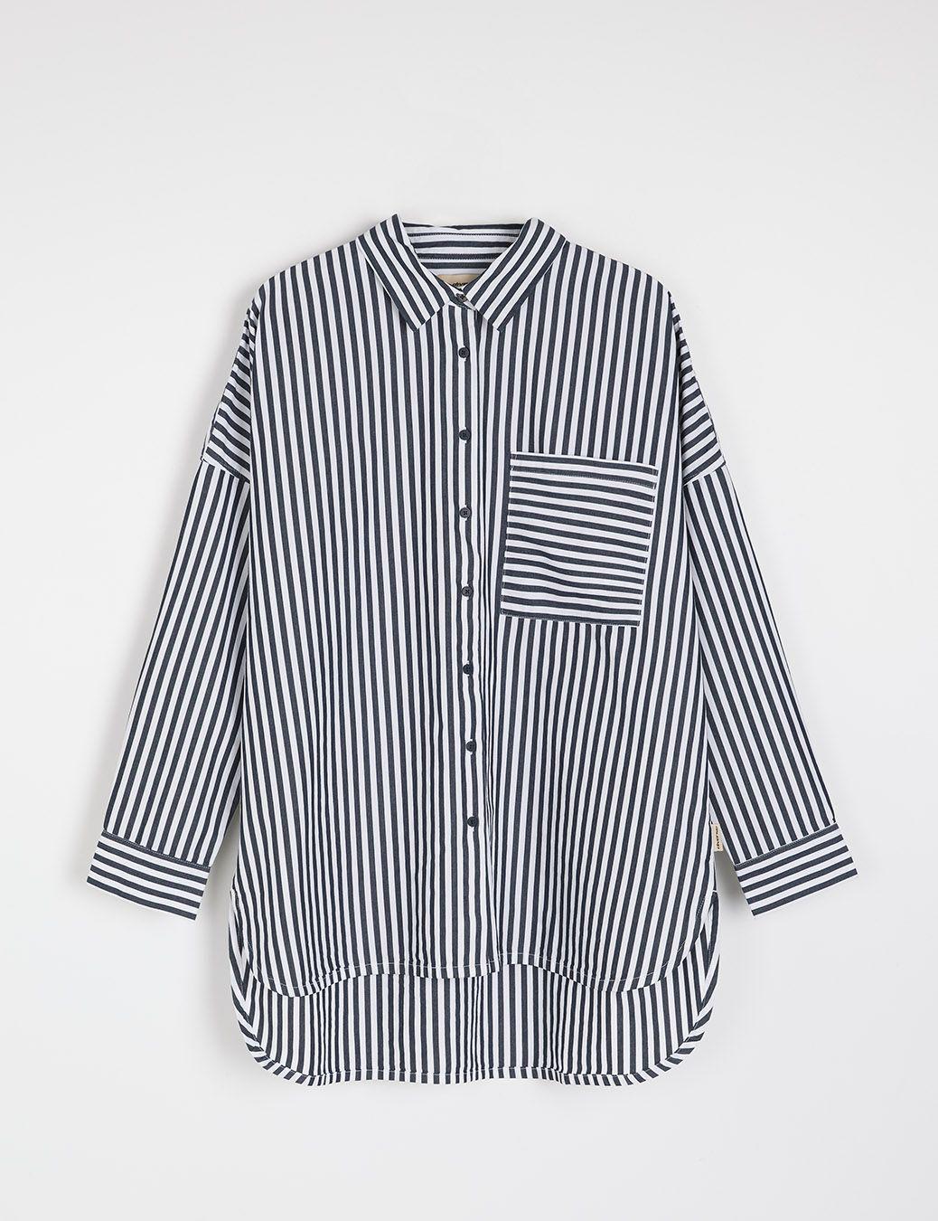 Сорочка жіноча Diverse KIENTI XS Синьо-білий (5905384118707) - фото 4