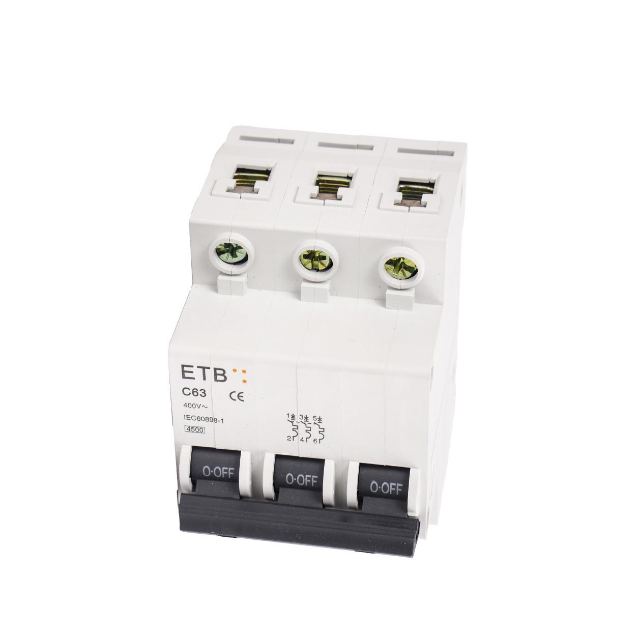 Автоматический выключатель TESLA ETB C63 400V 3P (118) - фото 2