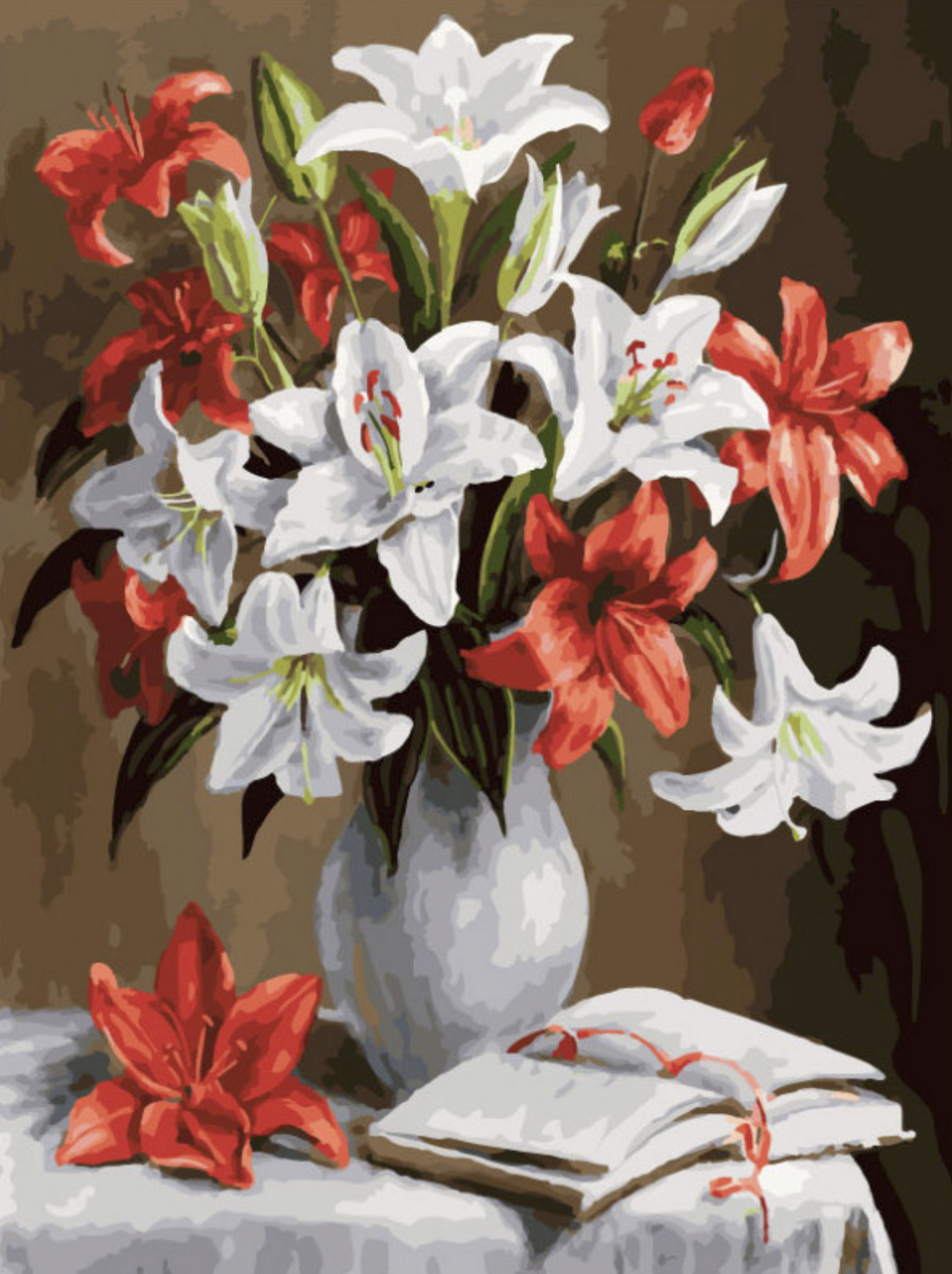 Картина по номерам Букет лилий в вазе 40x50 см (РНК-327)