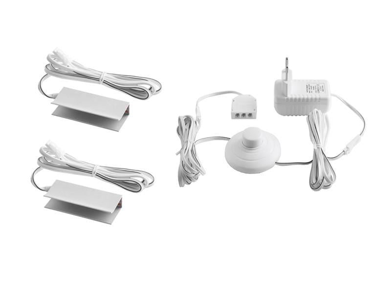 Комплект светодиодных клипс алюминиевых LEDUA для подсветки стеклянных полок 2шт 220В синий (37362189)