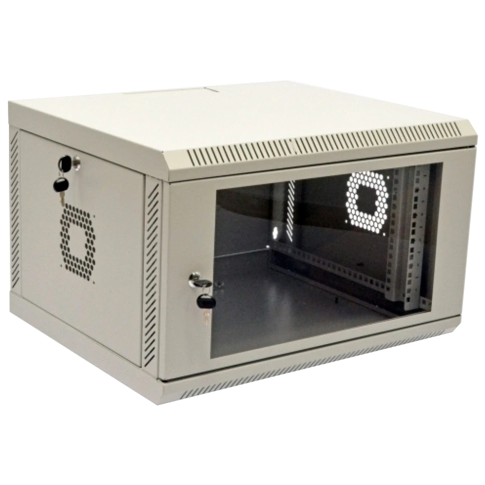 Шафа 19″ 6U акрилове скло 600х500х373 мм Сірий (2896958860)