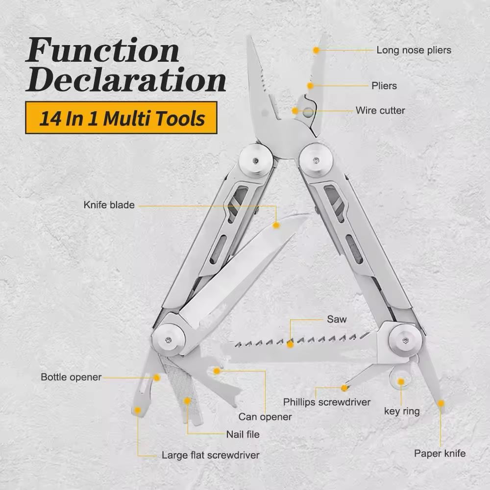 Мультитул 13в1 из нержавеющей стали с чехлом (3212) - фото 9 Мультитул 13в1 из нержавеющей стали с чехлом (3212) - фото 9
