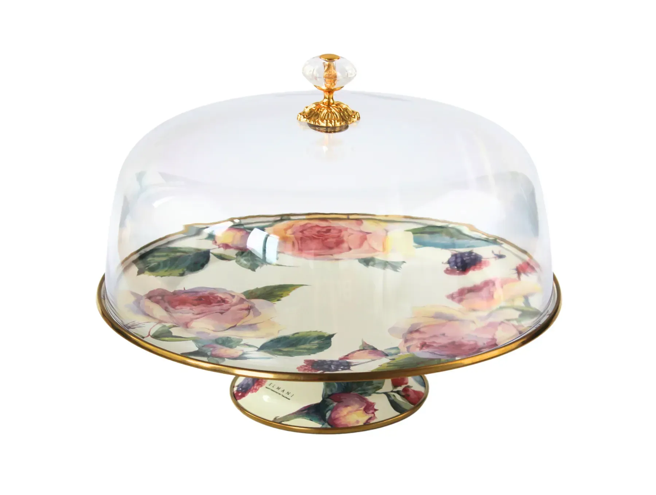 Тортівниця емальована на ніжці 30 см