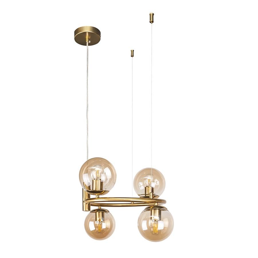 Люстра 7521011-4 BRZ+BR Бронзовый/Коричневый (LVS5135) - фото 1