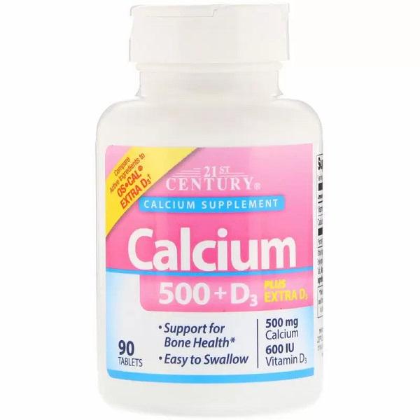 Микроэлемент Кальций 21st Century Calcium 500 + D3 600 IU 90 Tabs
