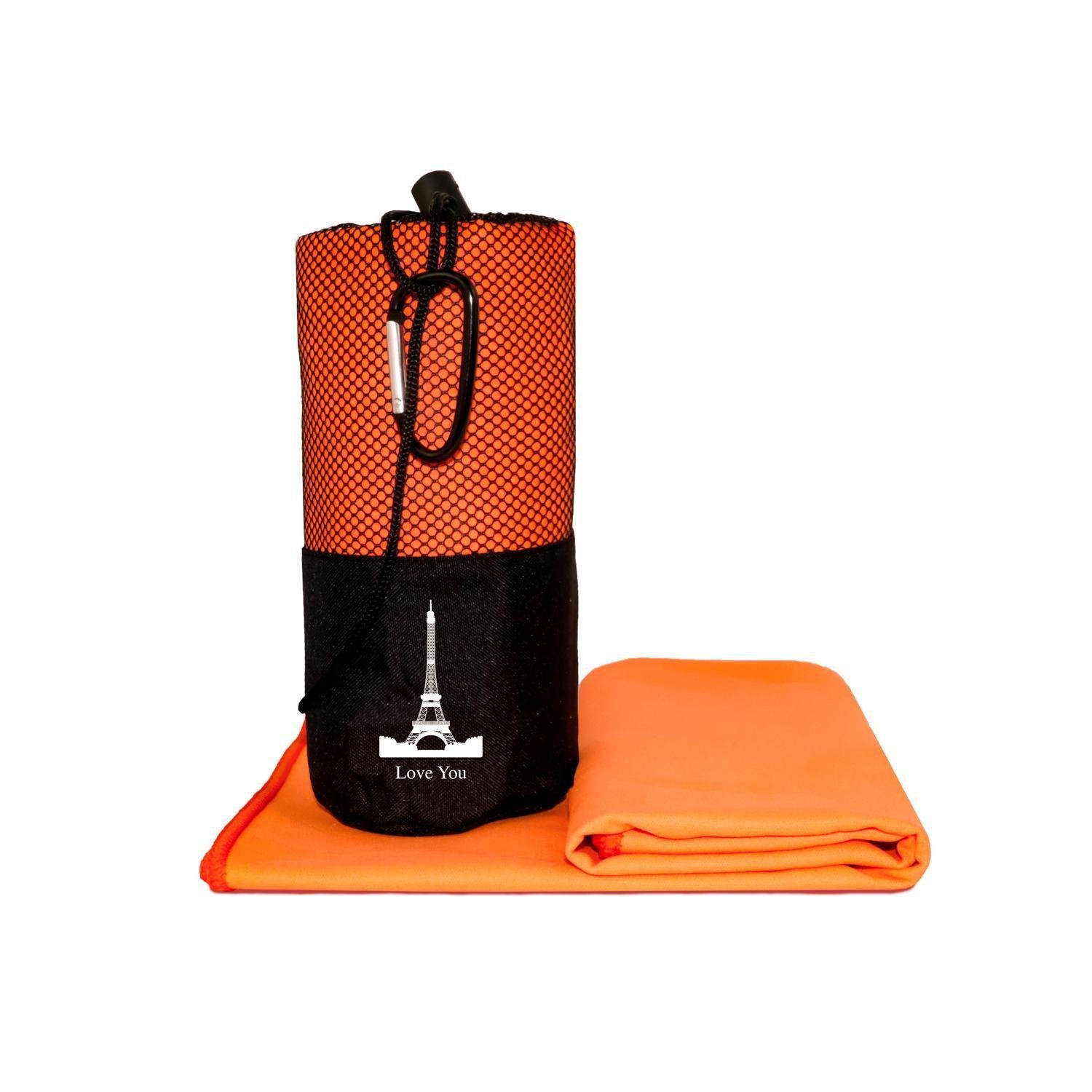 Рушник з мікрофібри спортивний з чохлом Love You 80х180 см Помаранчевий (60168) - фото 1 Рушник з мікрофібри спортивний з чохлом Love You 80х180 см Помаранчевий (60168) - фото 1