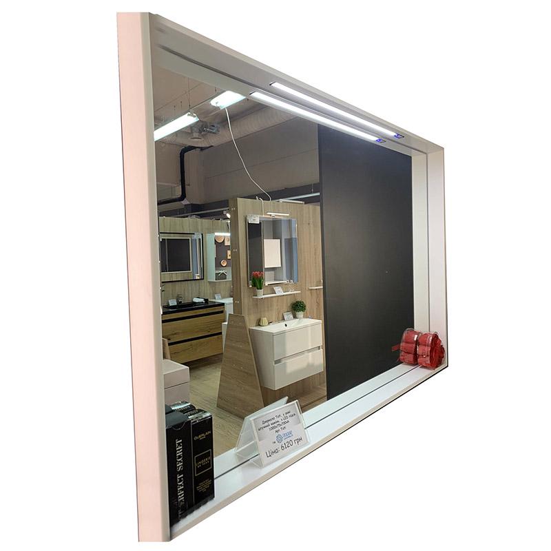 Зеркало Fancy Marble Tati с LED подсветкой в ​​белой раме 900x700 мм (S-308716)