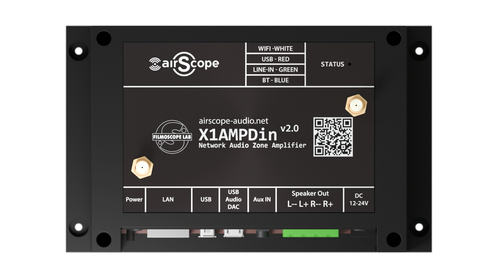 Підсилювач стерео з вбудованим мережевим аудіоплеєром airScope X1AMPDin Ver2,0 2 канали по 30 Вт