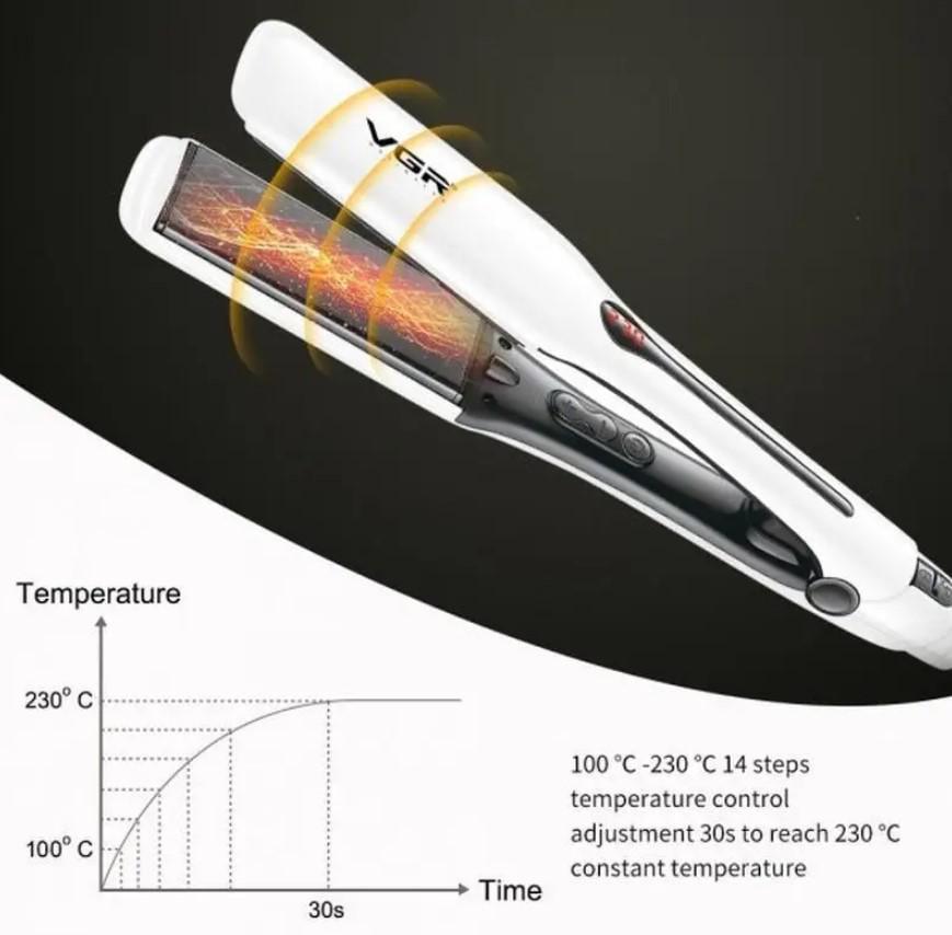 Праска для волосся VGR V-556 2в1 випрямляч і плойка з терморегулятором керамічний (2390000043) - фото 7 Праска для волосся VGR V-556 2в1 випрямляч і плойка з терморегулятором керамічний (2390000043) - фото 7