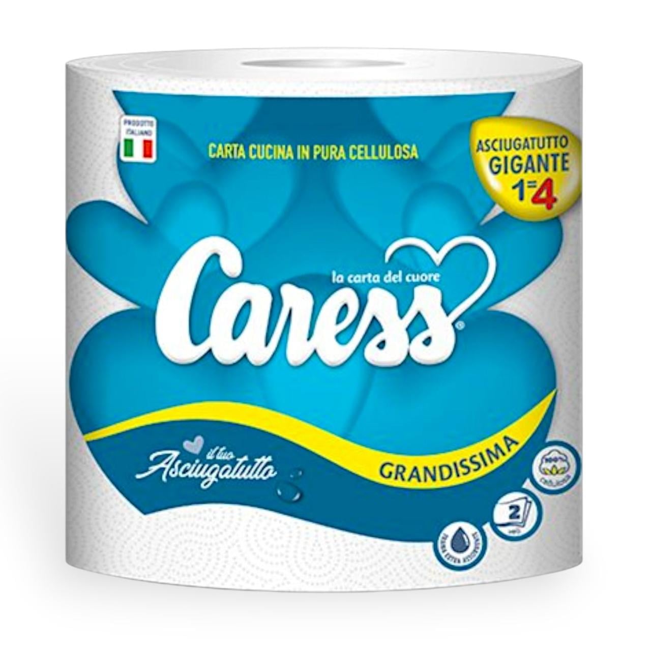 Паперові рушники CARESS GRANDISSIMA 2 шари 1 рулон