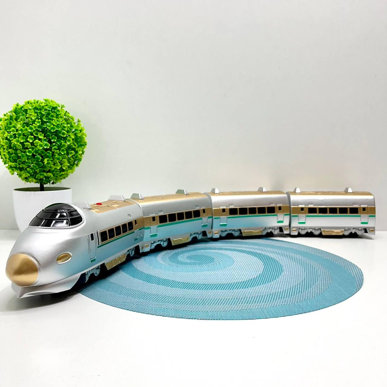 Поїзд швидкісний іграшковий зі звуком 70 см Сірий (M 0335 U/R)