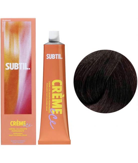 Краска для волос устойчивая Subtil Creme Permanent Hair Color 4/77 Шатен каштановый насыщенный 60 мл