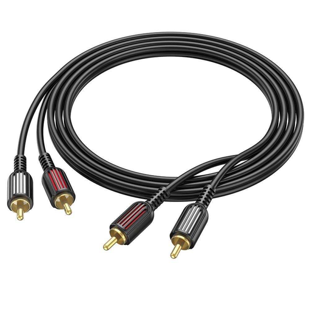 Аудіокабель Borofone BL13 dual RCA to dual RCA 1,5 м Чорний (3053)