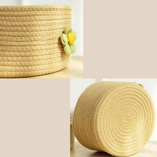 Набір органайзера з кришками 24/21/18 см Коричнево-білий (KA00881) - фото 7 Набір органайзера з кришками 24/21/18 см Коричнево-білий (KA00881) - фото 7