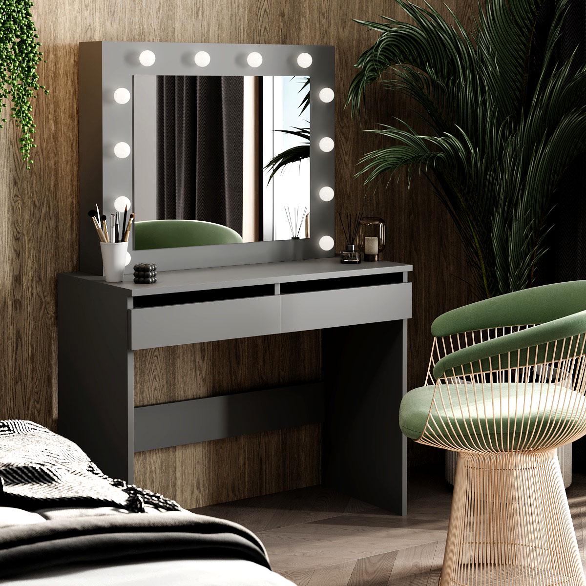 Туалетний столик Malta 940х430х1400 мм Графіт сірий (GATB32070700000) - фото 4 Туалетний столик Malta 940х430х1400 мм Графіт сірий (GATB32070700000) - фото 4