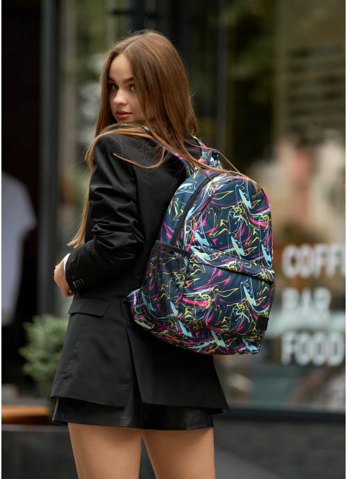 Городской рюкзак женский Sambag Abstract молодежный тканевый с пеналом (5890271540)