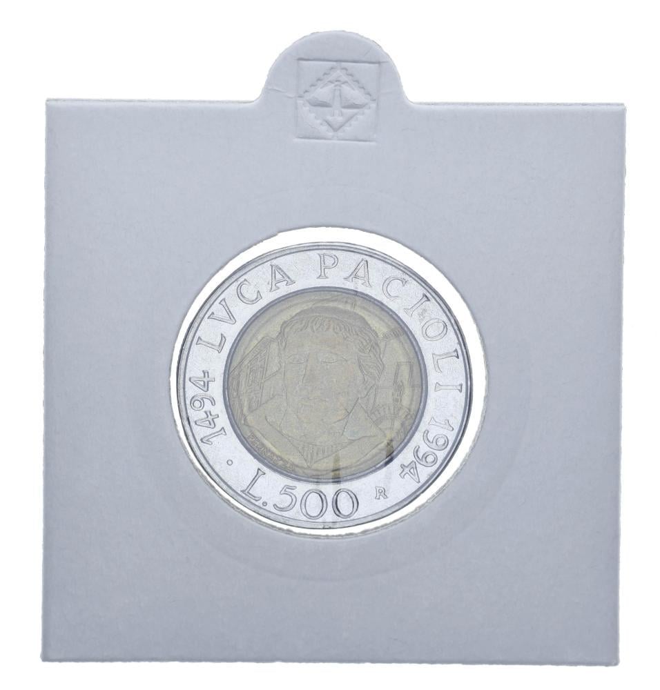 Коллекционная монета Италия 500 лир 1994 Биметалл Лука Пачоли UNC (М11898)