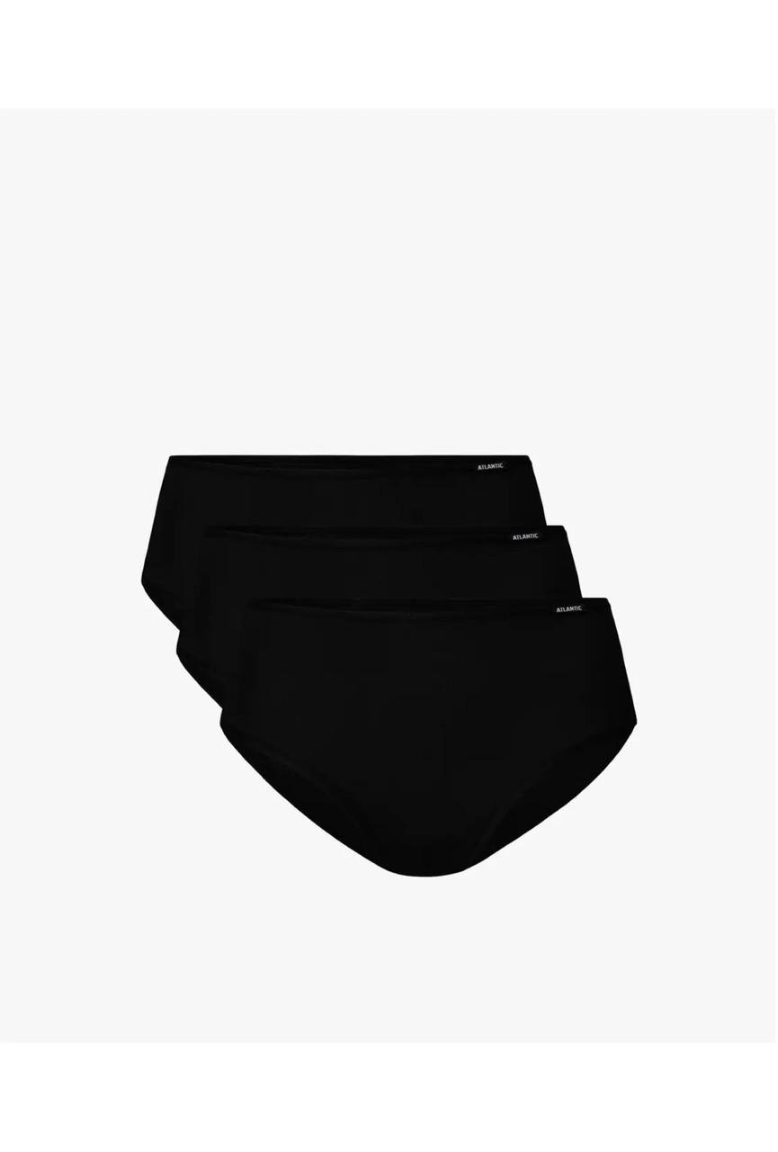 Набор трусов слипов женских Atlantic 3BLP-579 хлопковых с высокой посадкой и мягкой резинкой 3 шт. M Черный (2375938597) Набор трусов слипов женских Atlantic 3BLP-579 хлопковых с высокой посадкой и мягкой резинкой 3 шт. M Черный (2375938597)