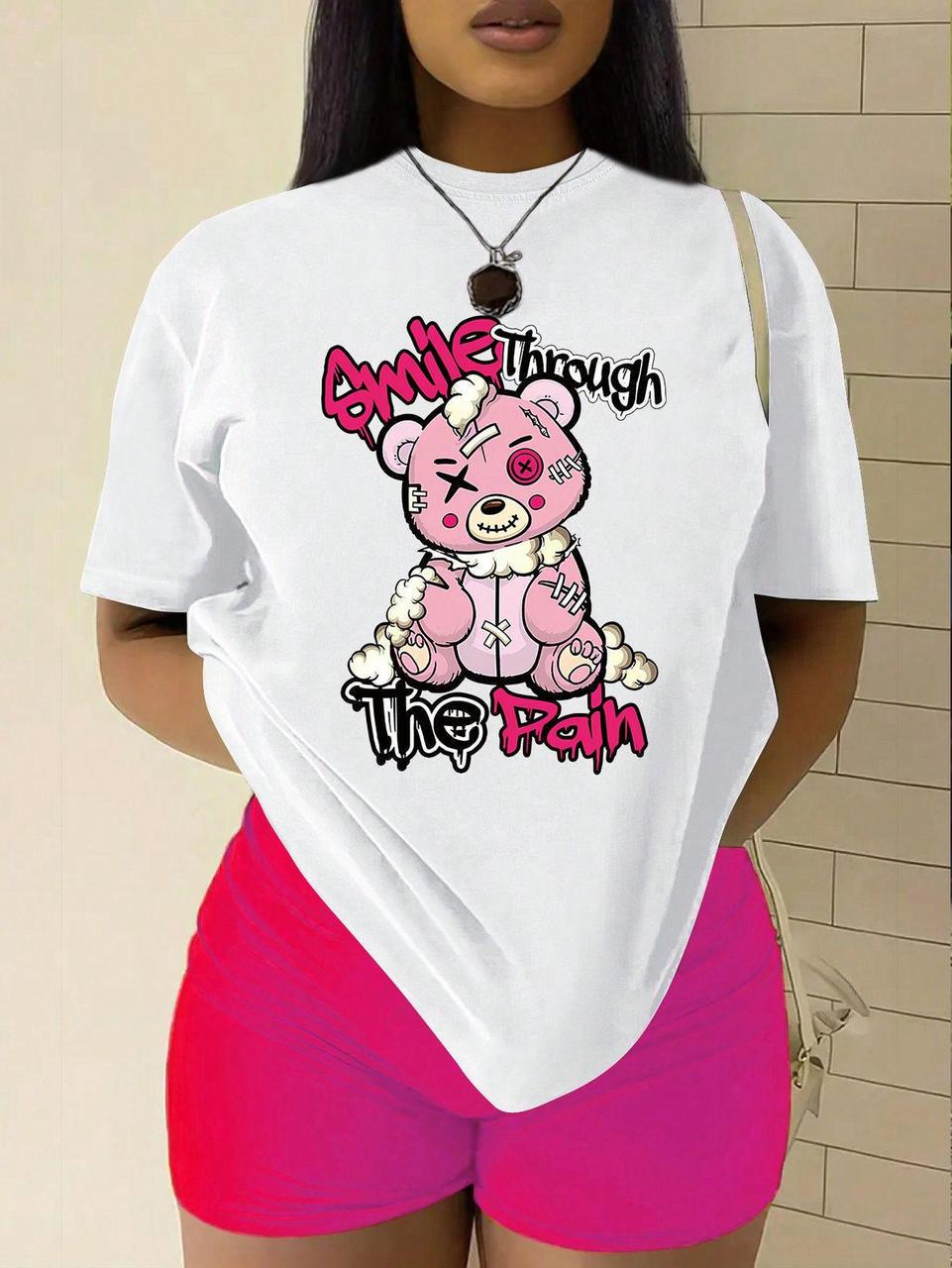 Футболка женская с принтом Pin-000-273 повседневная L Белая