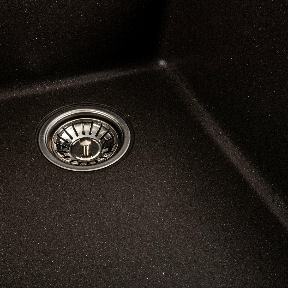 Мойка для кухни гранитная Platinum 9950 PANDORA Темная скала матовый (9950-19) - фото 4 Мойка для кухни гранитная Platinum 9950 PANDORA Темная скала матовый (9950-19) - фото 4