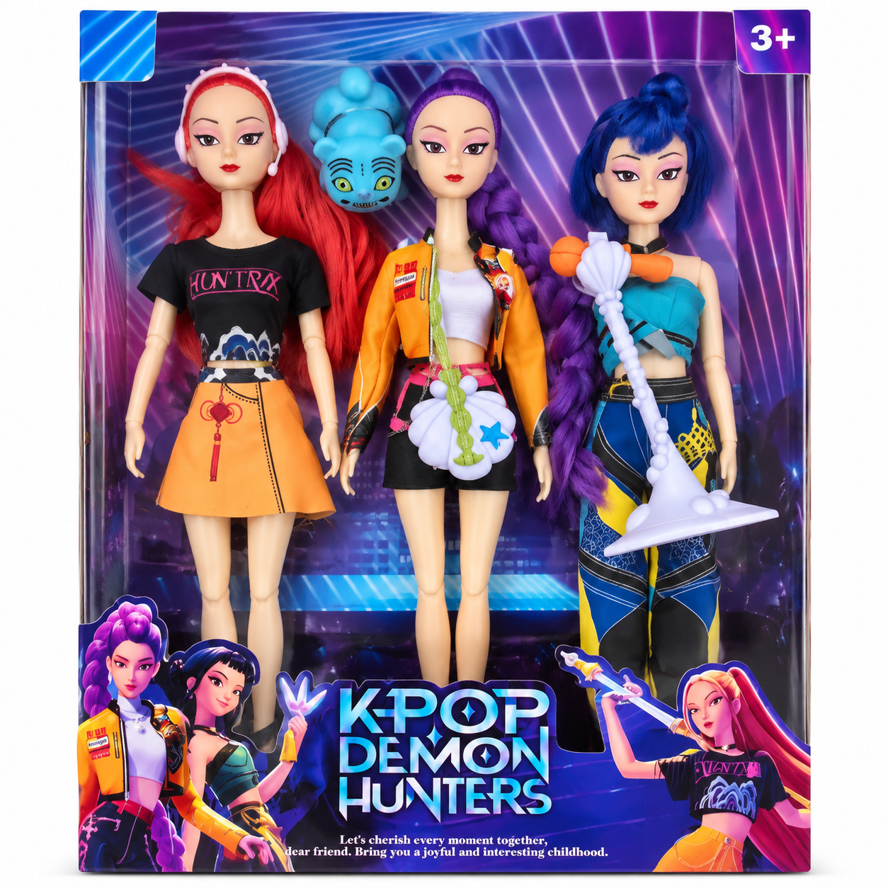 Набор кукол K-Pop Demon Hunters Руми/Мера и Зои шарнирные поющие охотницы на демонов кей-поп 3 шт. (3192558433)