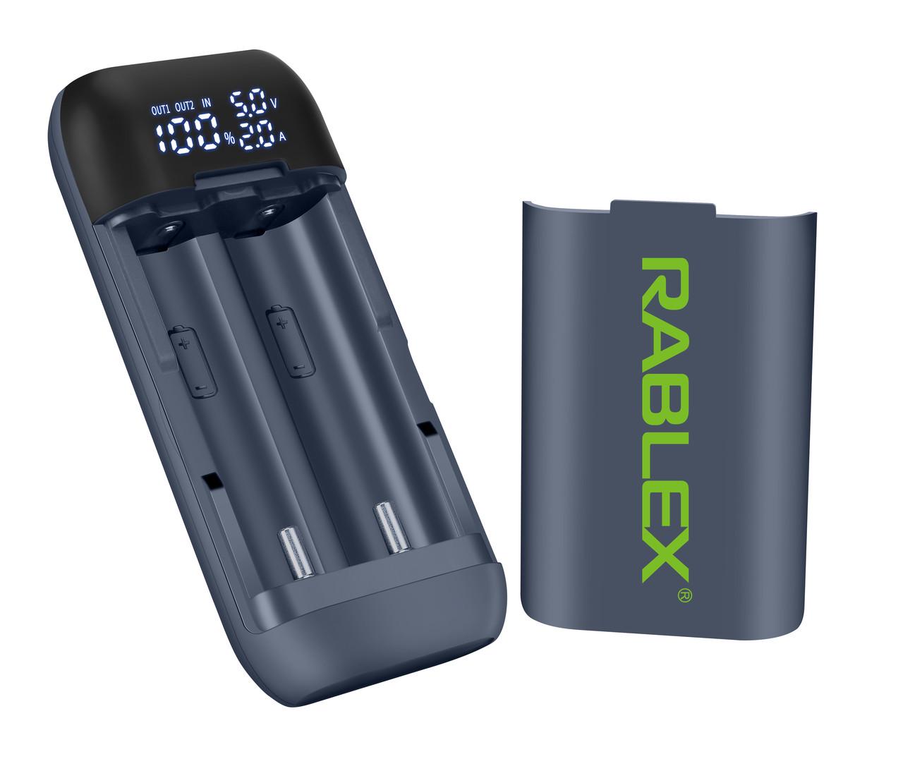 Зарядний пристрій портативний RABLEX RB410 з функцією Power Bank 2 А (18650) - фото 3