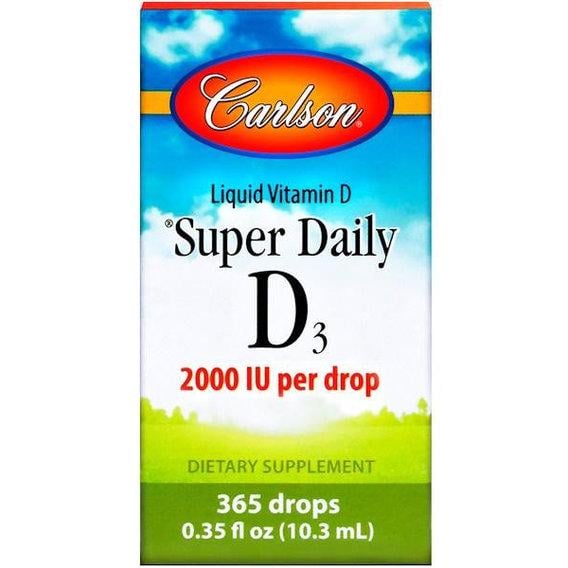 Витамин D Carlson Labs Super Daily D3 2 000 IU 0,35 ун. 10,3 мл