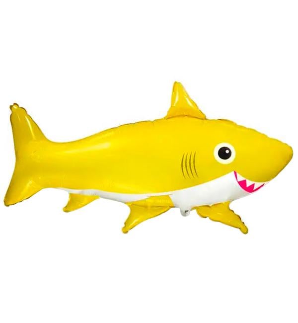 Воздушный шар Акула 75х105 см Желтый (12746464)