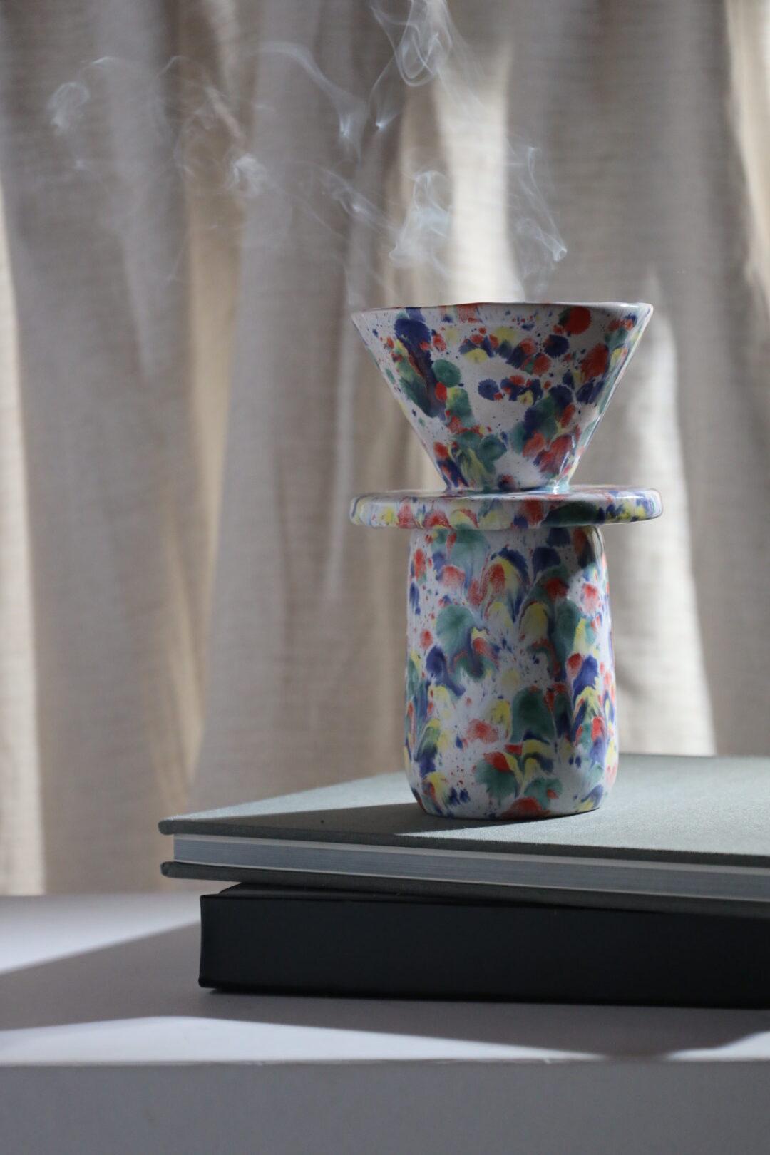 Набор ручной работы кофейный Арлекин пуровер/воронка V60/чашка (POV-002) - фото 3 Набор ручной работы кофейный Арлекин пуровер/воронка V60/чашка (POV-002) - фото 3