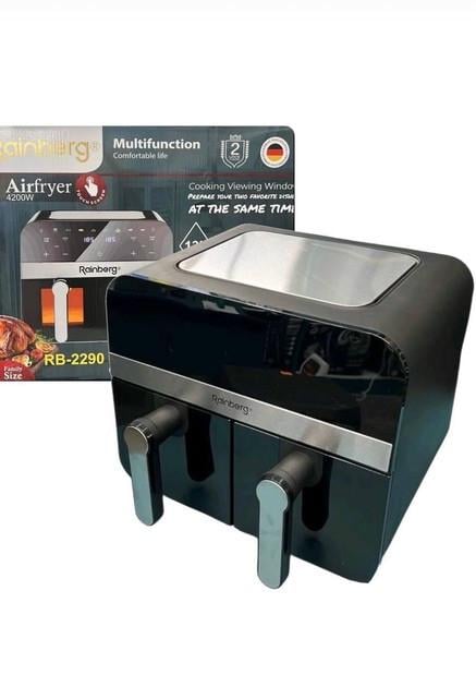 Аерофритюрниця Rainberg RB-2290 з сенсорним керуванням 4200 Вт 2 контейнери по 6,5 л (2533736586) Аерофритюрниця Rainberg RB-2290 з сенсорним керуванням 4200 Вт 2 контейнери по 6,5 л (2533736586)
