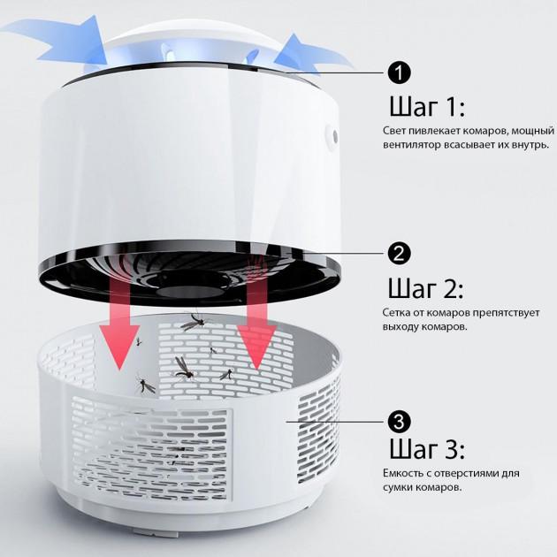 Уничтожитель насекомых Mosquito Killer Lamp Белый (cc928d7c) - фото 5