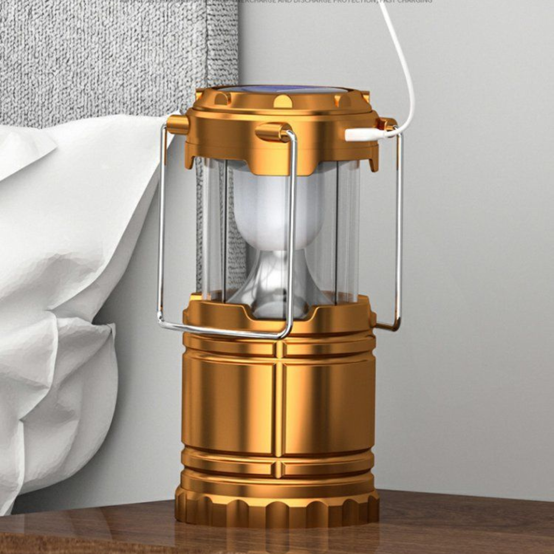 Фонарь кемпинговый светодиодный с USB зарядкой 36 Вт (HP-DT-1GOLD)