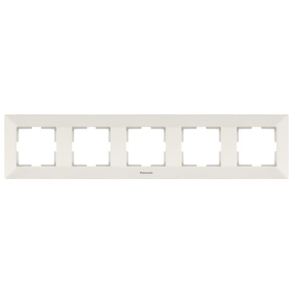 Рамка 5-местная Panasonic Arkedia Slim горизонтальная Кремовый (480500136)