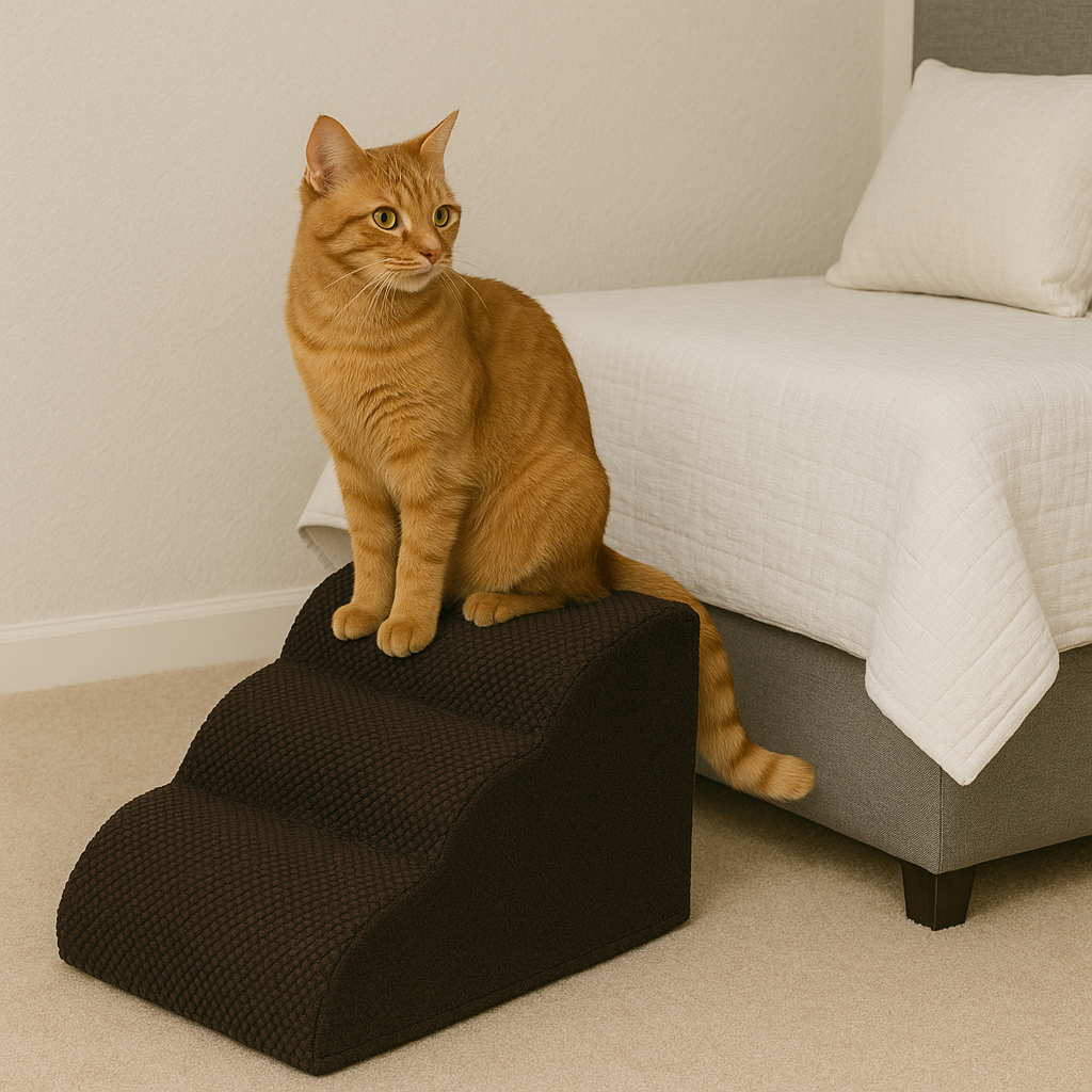 Ступеньки для собак и котов мягкие 40х36х60 см Коричневый (30569763)