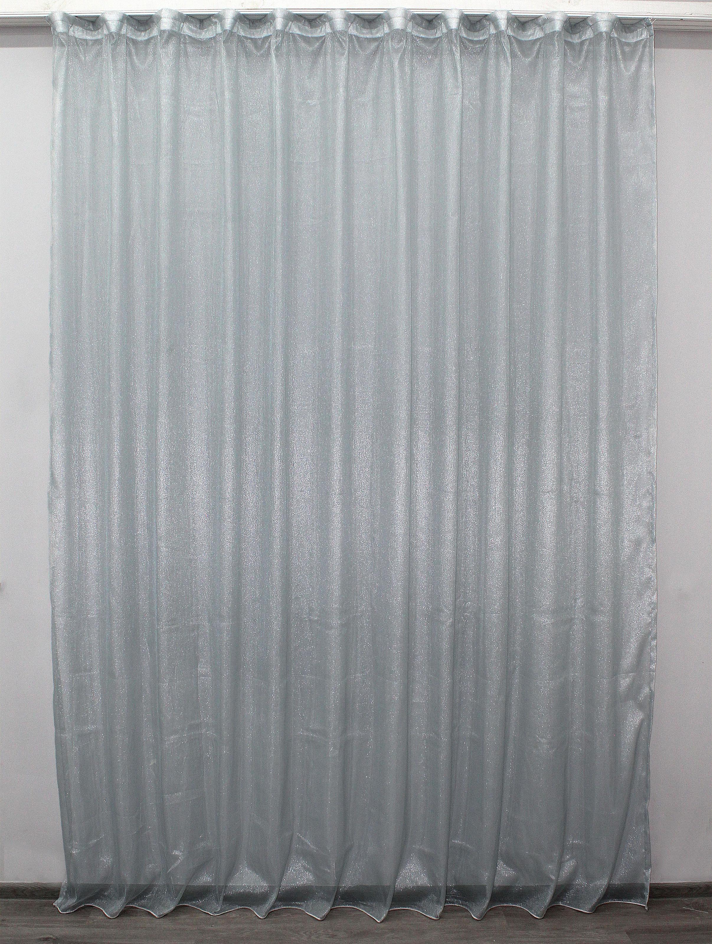 Тюль VR-Textil 1129т батист с люрексовой нитью 300х270 см Серый (40-915)