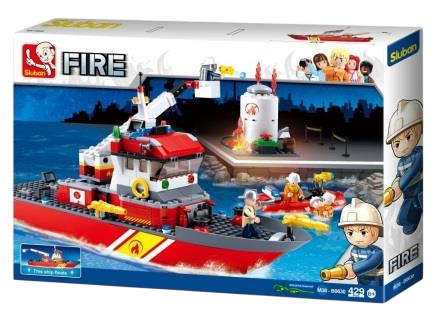 Конструктор Sluban Пожежні Катер фігурки 47,5x33x7 см 429 деталей (MTT-126839)