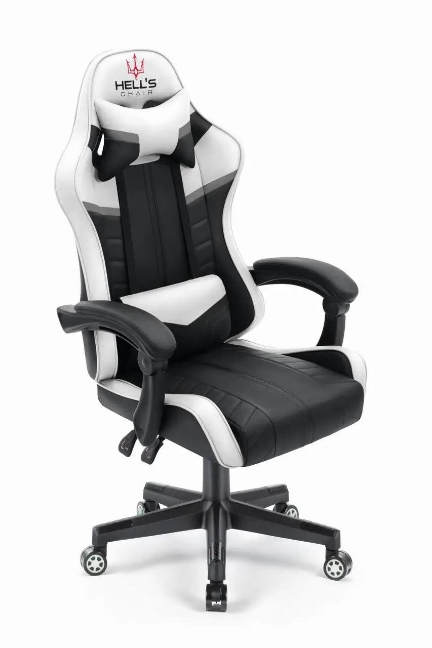 Кресло компьютерное Hell's Chair HC-1004 White/Black (А9) - фото 5