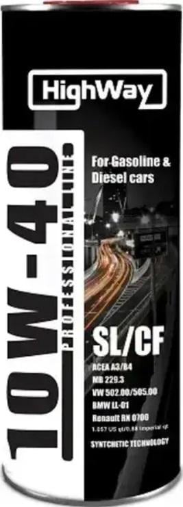 Олива моторна HighWay 10W40 SL/CF 1l напівсинтетика