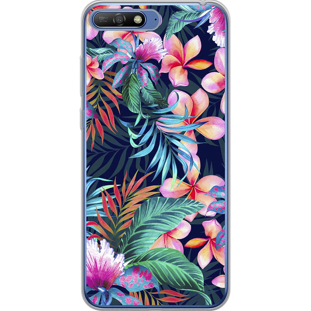 Чехол Boxface Huawei Y6 2018 flowers in the tropics Прозрачный силикон (33371-up1971-33371)