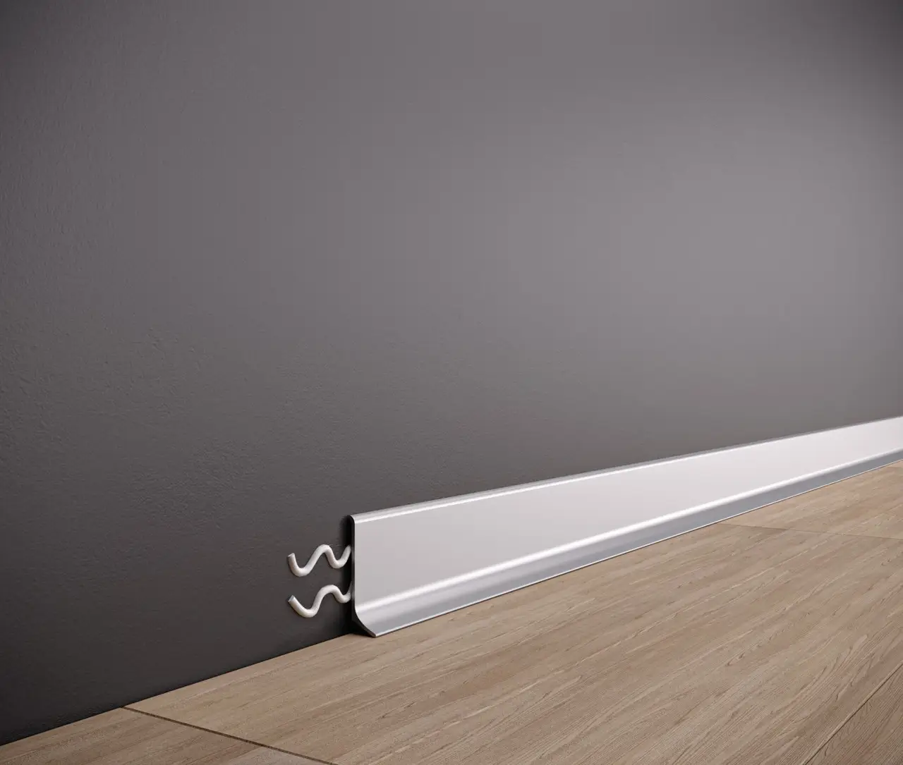 Плінтус алюмінієвий накладний SVP-40 40x11x2600 мм без покриття (25548311)