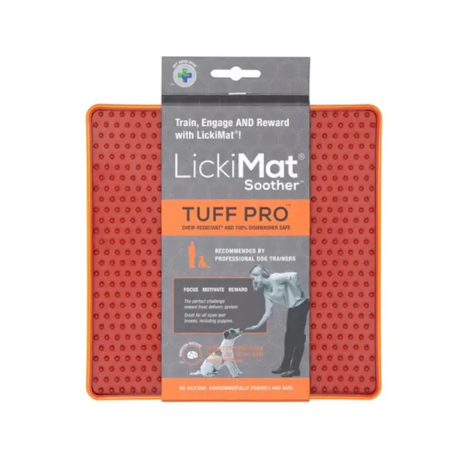 Коврик для лакомства LickiMat Pro Soother 20x20 см Orange - фото 1