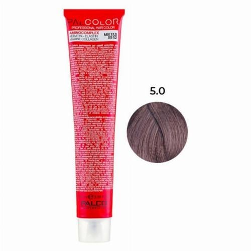 Крем-краска для волос профессиональная PALCO с комплексом аминокислот 100 мл 5.0 светло-коричневый (2516565173)