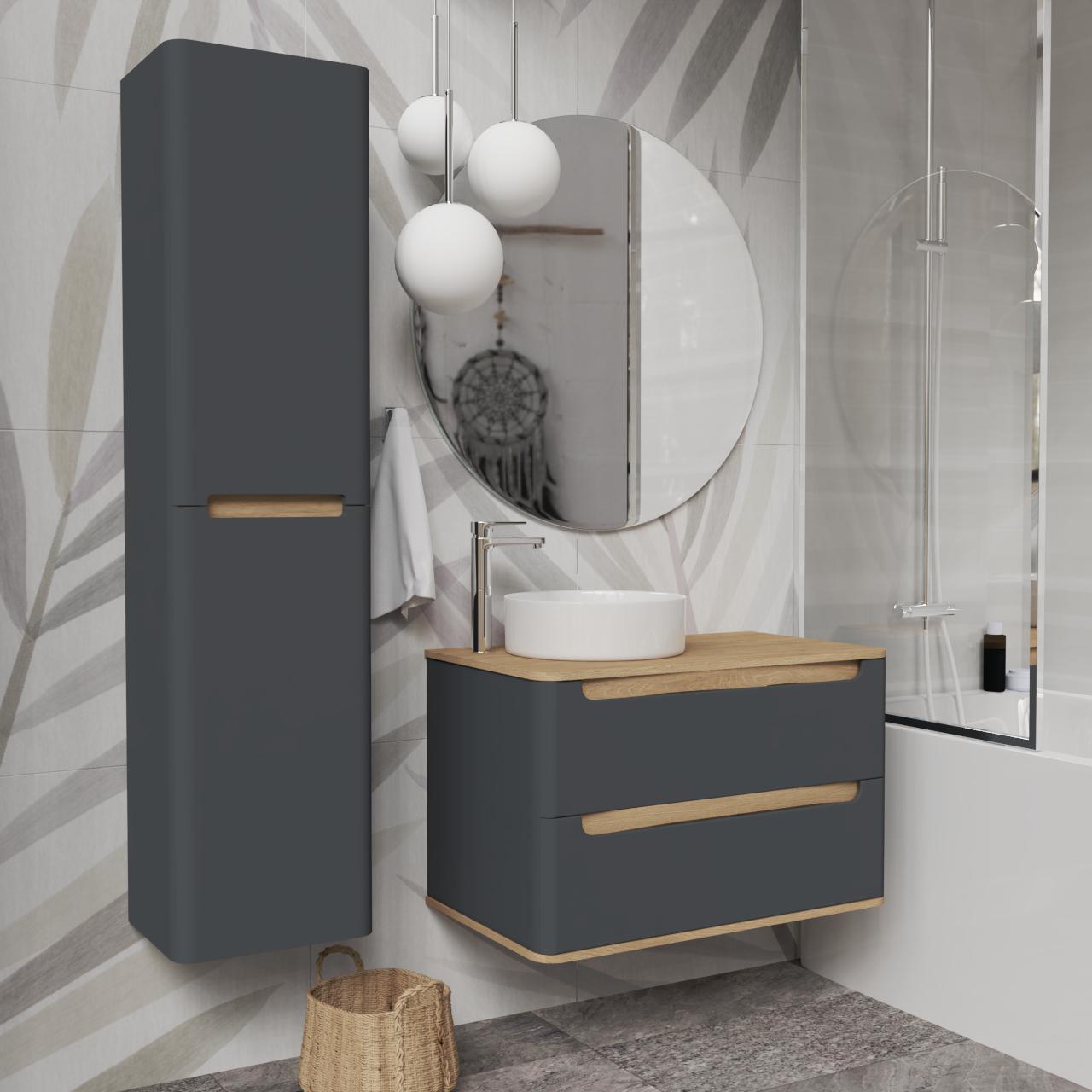 Пенал подвесной MVK Vostok Terra 35 B1 левый эмаль 350х300х1600 мм Графитовый матовый (tr135lgh) - фото 5 Пенал подвесной MVK Vostok Terra 35 B1 левый эмаль 350х300х1600 мм Графитовый матовый (tr135lgh) - фото 5