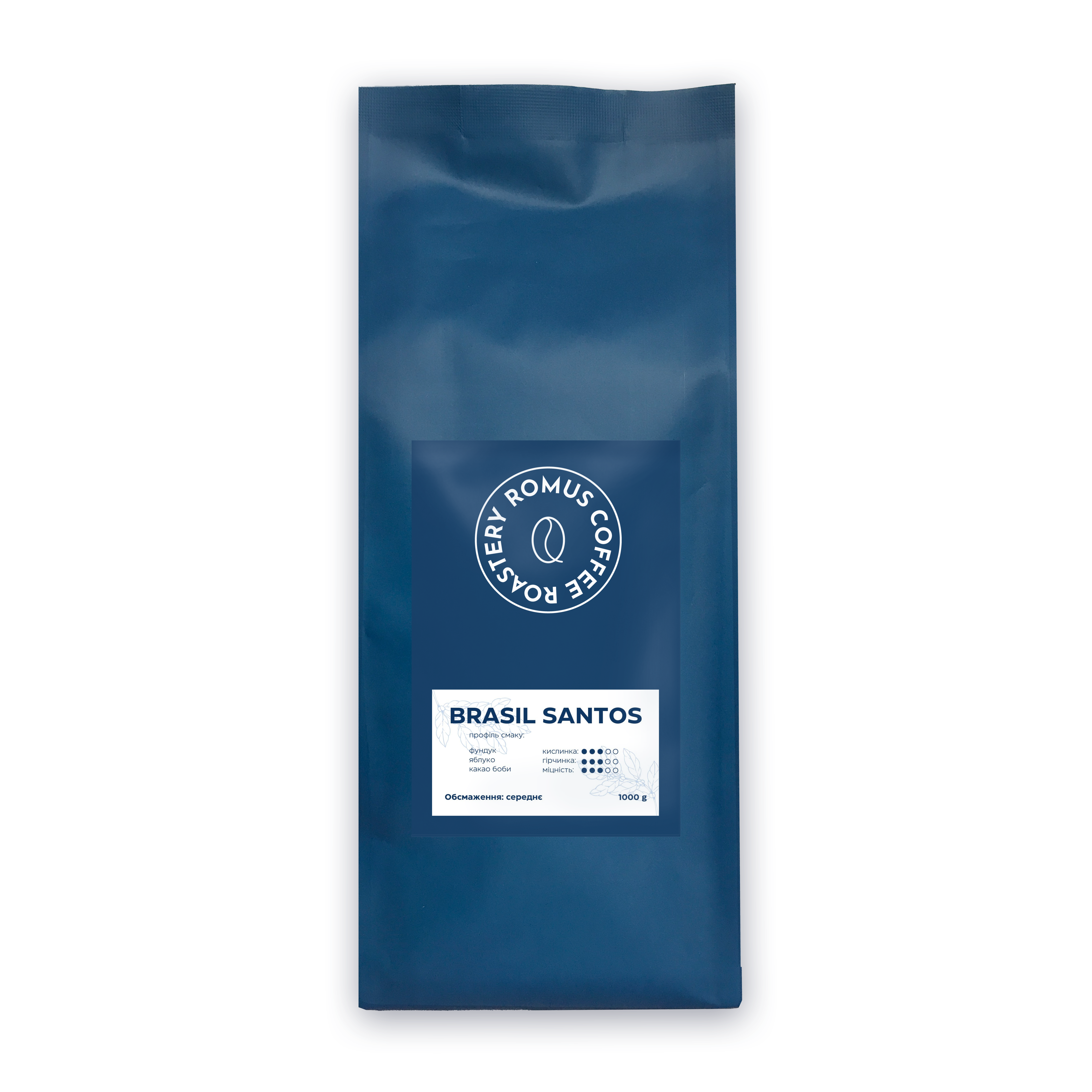 Кава в зернах Romus Coffee Roastery Brasil Santos 1 кг (634577)