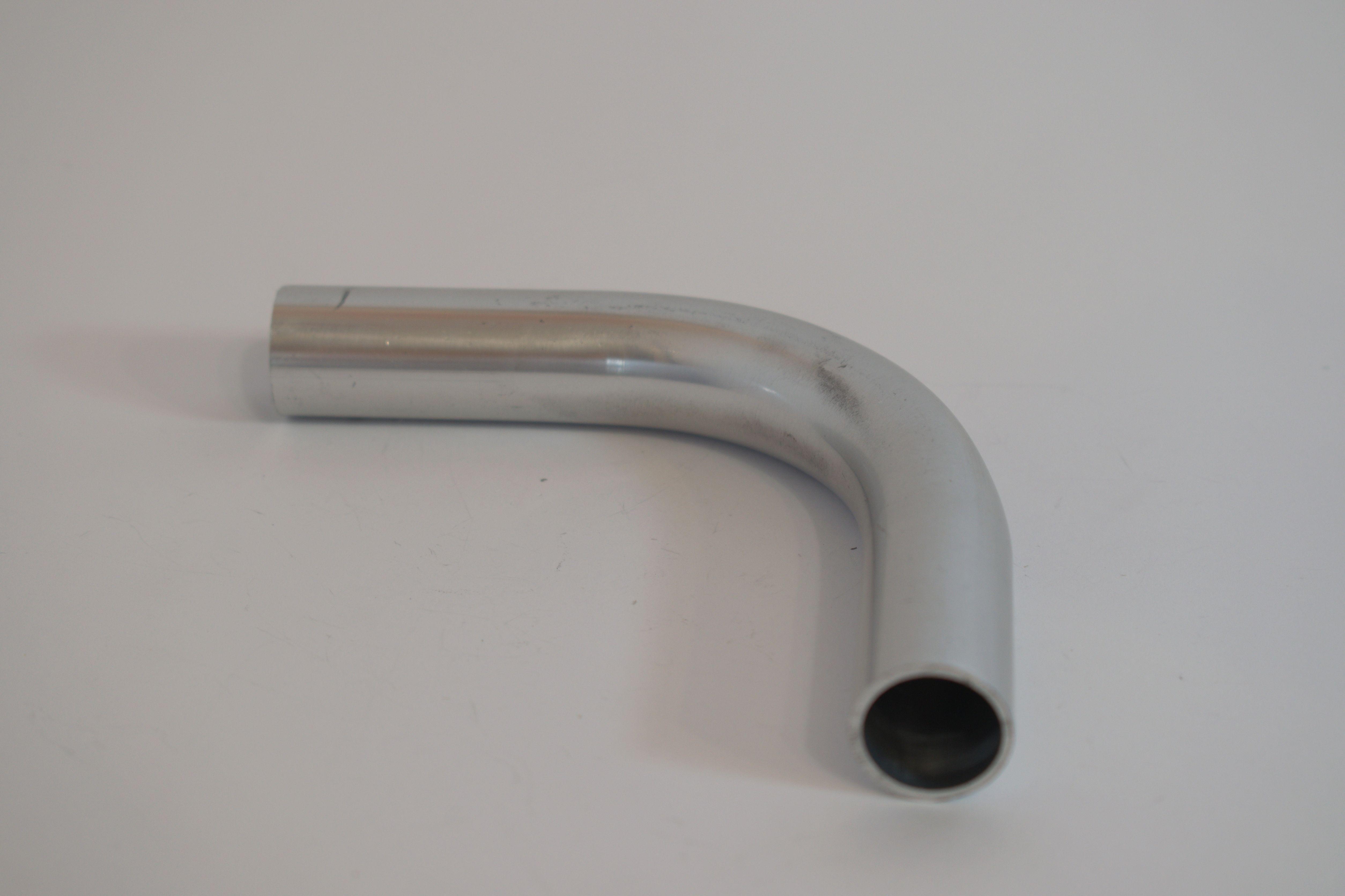 Поворот леєра 90° до алюмінієвих поручнів тип коло Срібний (10511с)