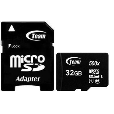 Карта памяти Team Group 32 Гб UHS-I Class 10 microSDHC с адаптером (TUSDH32GCL10U03)