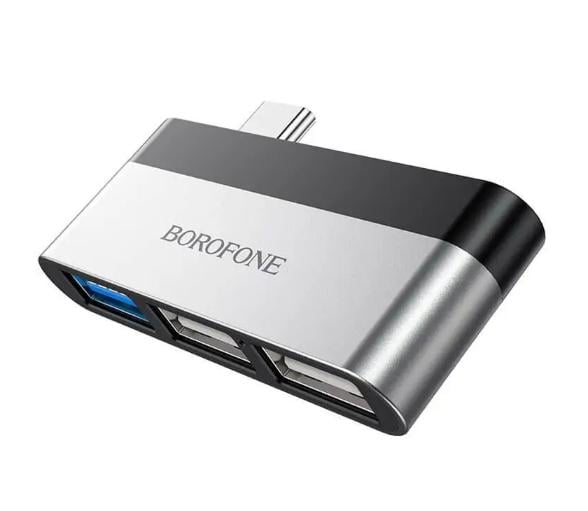 Хаб-адаптер USB Borofone DH1 для MacBook Type-C/3хUSB 2USBx20 1USBx30