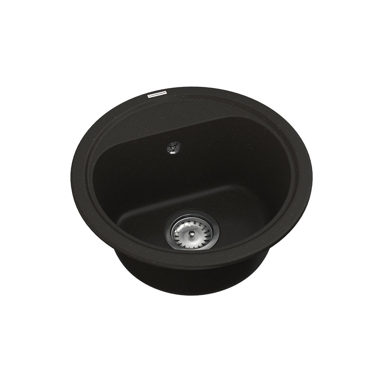 Кухонна мийка з сифоном Vankor Lira LMR 01,44 Black (6164918) - фото 2