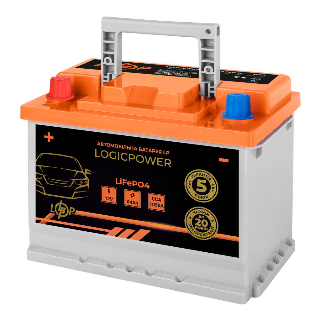 Автомобільний літієвий акумулятор LogicPower LP LiFePO4 12V 64 Ah BMS 1050А (LP24766) - фото 2